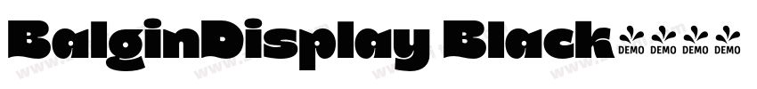 BalginDisplay Black字体转换